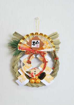 リース飾り(金俵)